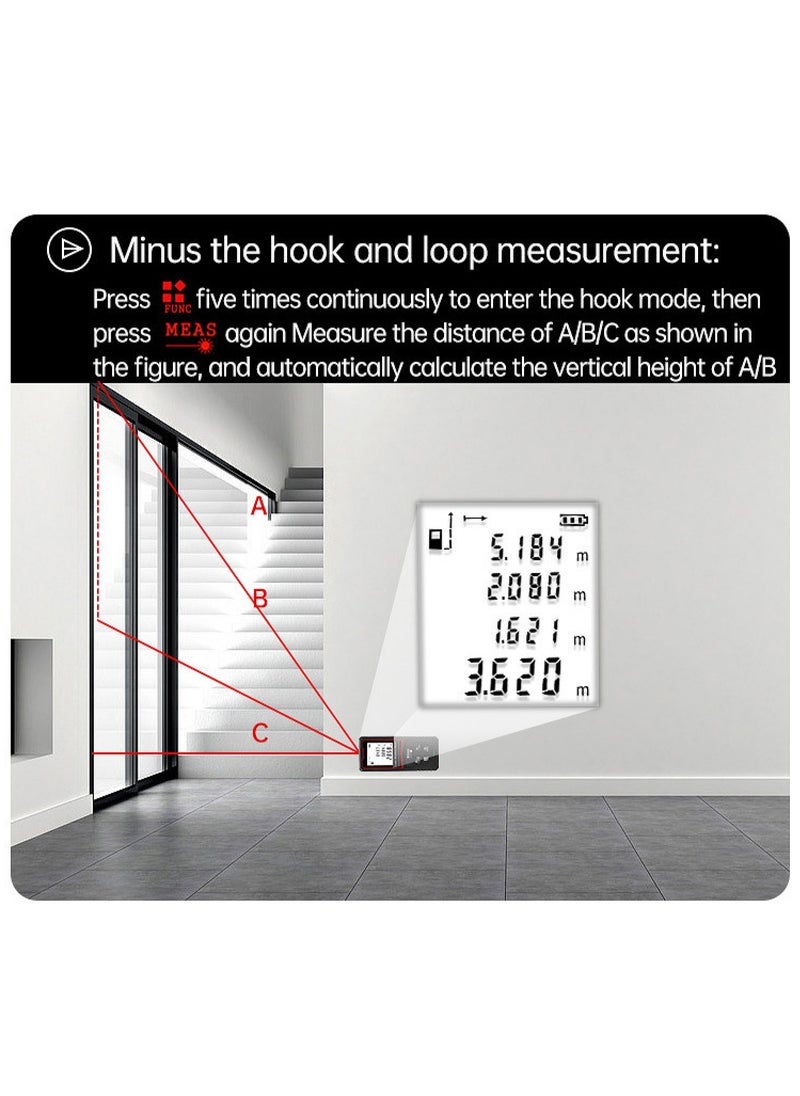 Portable Laser Measure - Digital Smart Laser Distance Meter with Bubble Levels - Measure Distance - 20 Sets of Data - Pythagorean Mode - Precision Measurement Tools - pzsku/ZD185C148C408D4B1C53BZ/45/_/1715326758/4d164ea4-8469-40a4-9c0a-6a39b3e501f4