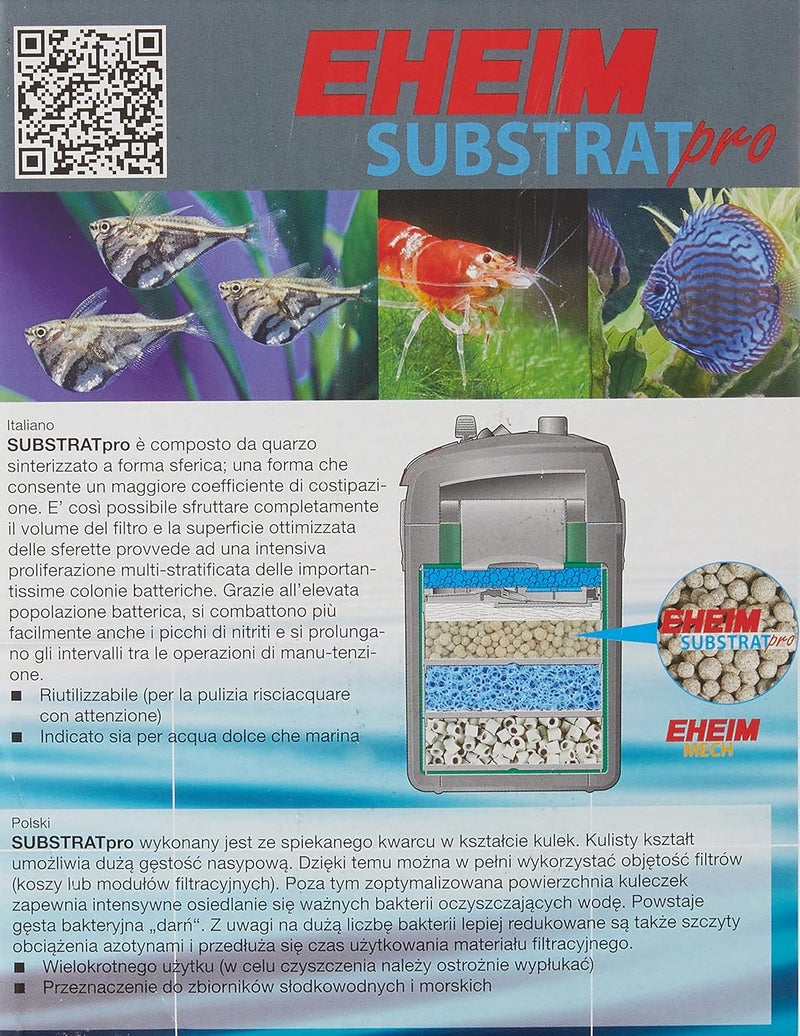 Eheim Substrat Pro Biological Filter Media - Sintered Pearl-Shaped Glass, 1L - Image 2