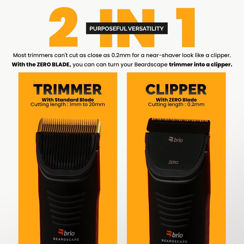Brio Zero Blade Compatible Beardscape V2 & V1 Trimmers, Cuts Extremely Close at 0.2mm, Stainless Steel Blade Perfect for Super Close Cuts, Creating Tight Lines and Cleaning up Mustaches (Black) - Image 4