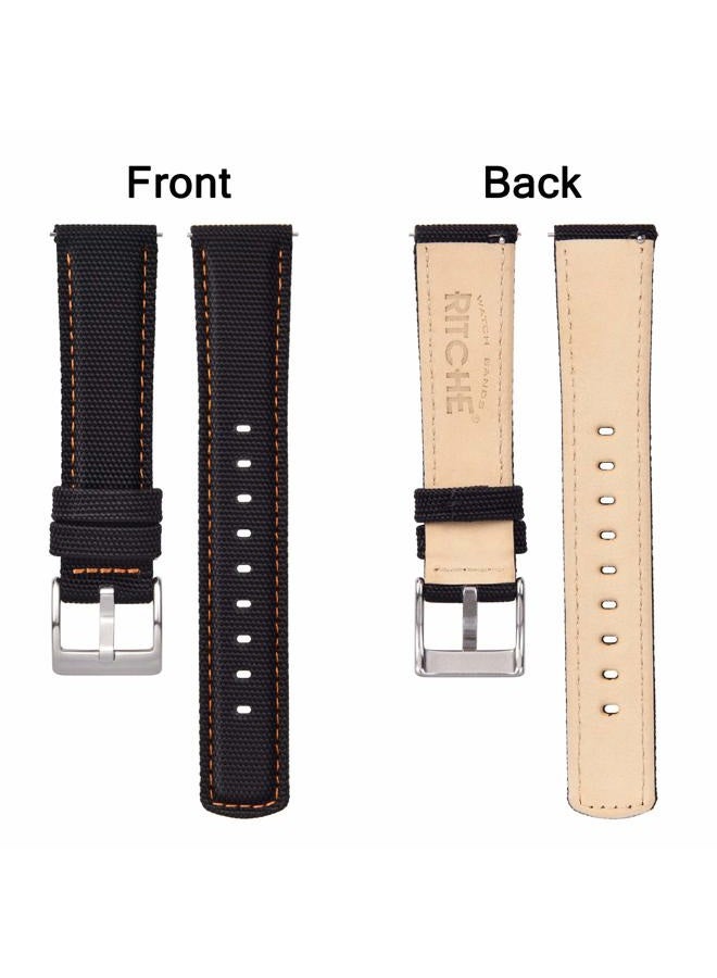 Ritche Christmas Gift 18mm Sailcloth Wristbands Watch Strap, Quick Release Sailcloth Watch Band Padding Design Watch Bands for Men Women, White Elephant Gifts, Stocking Stuffers for Men - Image 5
