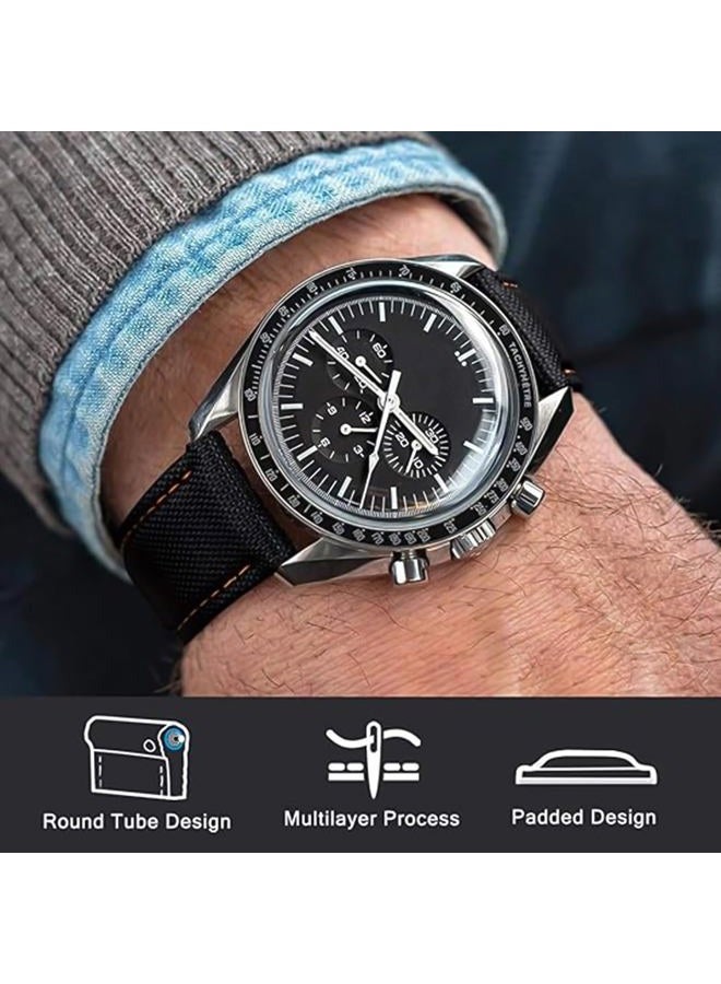 Ritche Christmas Gift 18mm Sailcloth Wristbands Watch Strap, Quick Release Sailcloth Watch Band Padding Design Watch Bands for Men Women, White Elephant Gifts, Stocking Stuffers for Men - Image 3