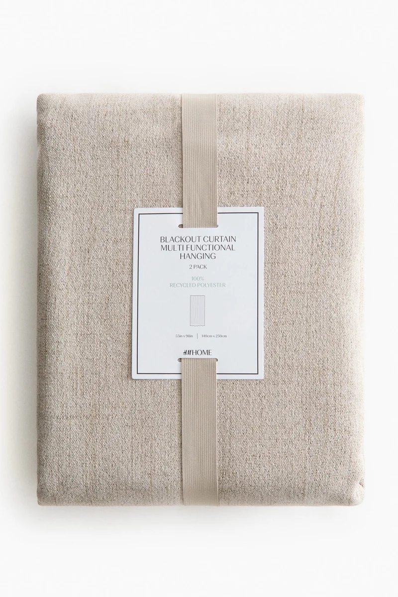 H&M 2-pack blackout curtain lengths