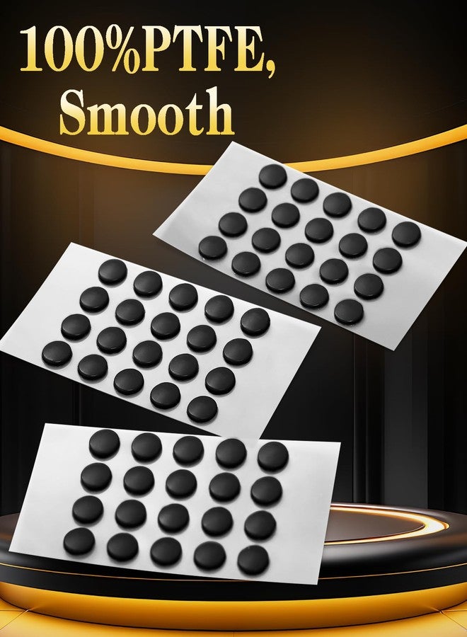 Feifeiya 100 Pcs Speed Mouse Skates, Offers Excellent Wear Resistance, Speed & Control Abrasion Resistance, Move More smoothly, Suitable for Cloth Mouse Pads & Glassmouse Pads, 5 Sheet (Black) - Image 5