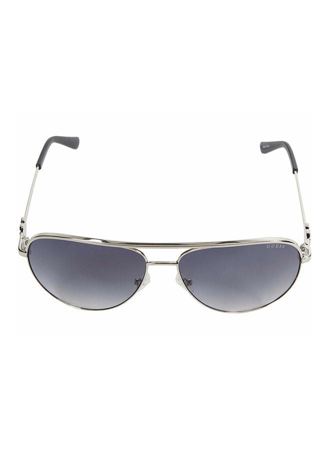 GUESS Unisex Aviator Large Sunglasses with Smoked Lenses - GF6106 10B 64mm - Image 2