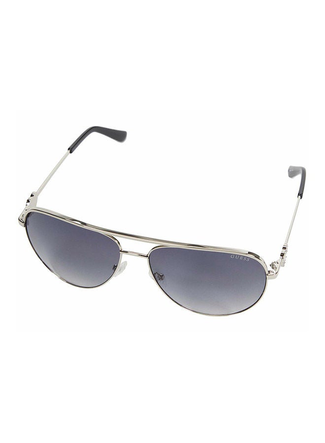 GUESS Unisex Aviator Large Sunglasses with Smoked Lenses - GF6106 10B 64mm - Image 1