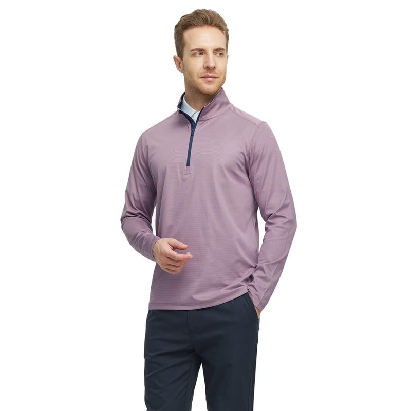 M MAELREG Golf Quarter Zip Pullover Men Dry Fit 3/4 Zip Lightweight Mock Neck Sweatshirts for Men - Image 2