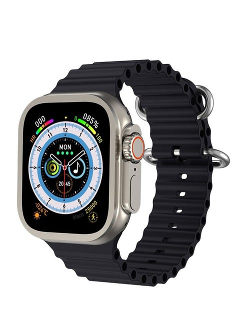 HW68 ULTRA Altitude Barometer Non invasive Blood Sugar Health Sport Smart Watch