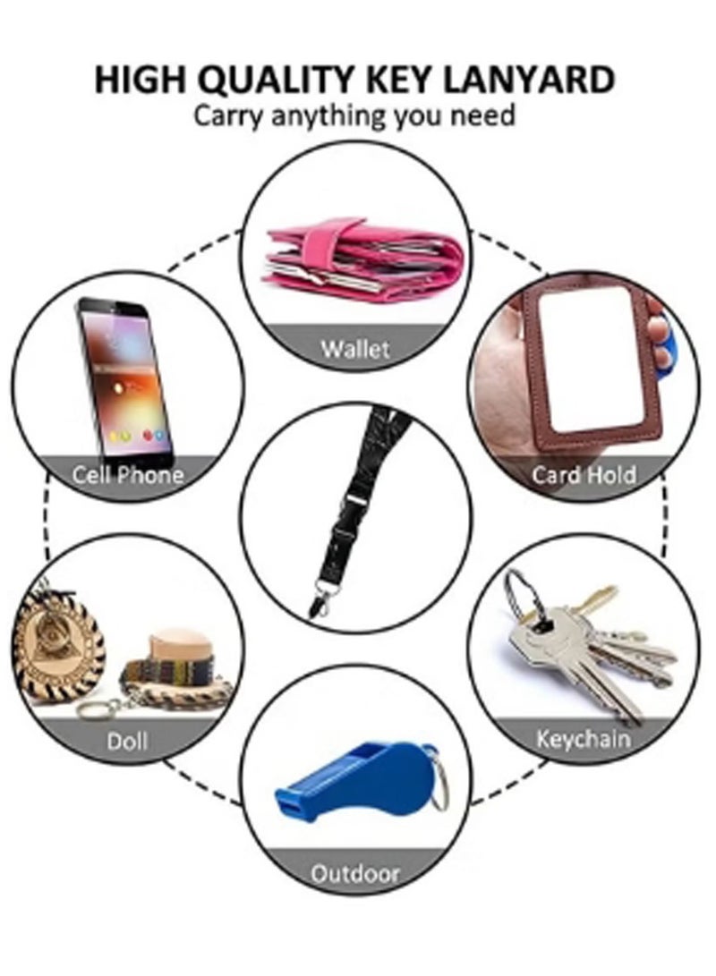 2pcs Identification Badge Fashion Rope, Made of Durable Material, Snap-on Design, for Card Holders or Phone Lanyards - Image 3