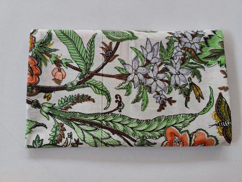 Malan Bai Printed Cotton Cloth Materiel Natural Running Fabric Jaipuri Hand Block Printed Women Dress Material Kurtis Natural 44 Inches Width 25 Meter - Image 4