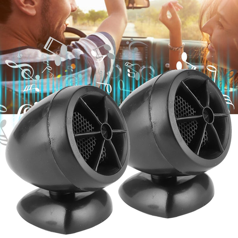1200W 12V Tweeter Mini Horn Music Dome Loudspeaker for Car Audio SystemBlack - Image 2