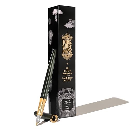 Ferris Wheel Press | Bijou Fountain Pen | Echoes of Eaton | Double Gold Plated, Sapphire Lacquer Finish | Two-Tone Steel Nib | Medium Nib - Image 1