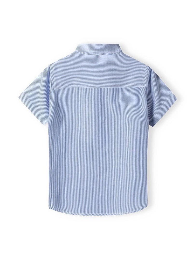 MINOTI Boys' Short Sleeve Shirt with Buttons and Embroidered Detail  - Image 3