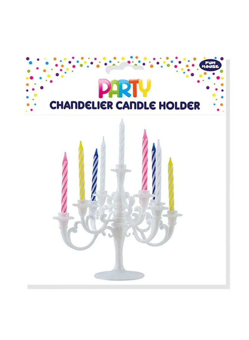 Fun House Candle Chandelier Holder Decorative Hanging Candle Holder Elegant Home Decor Metal Chandelier Style Candle Stand for Living Room Dining Table Party Wedding Decoration - Image 2