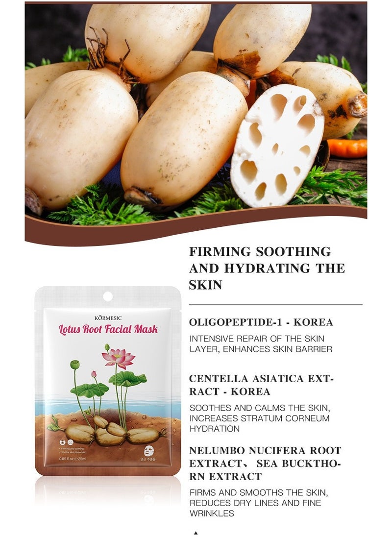 Kormesic 5pcs Lotus Root Mask 25ml - Moisturizing & Smoothing  - Image 2