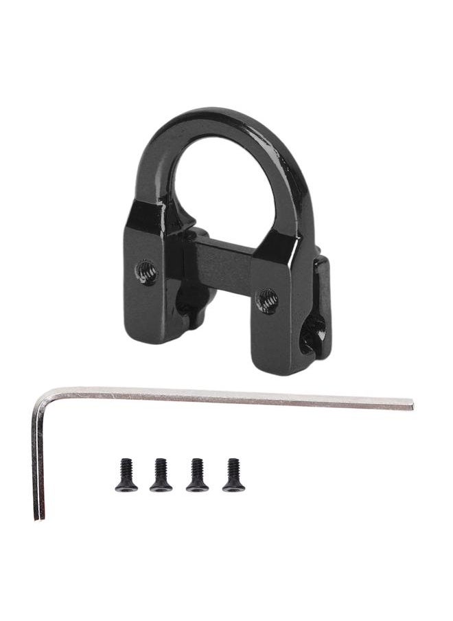 Thoraya Archery Metal D Loop U Shape Ring Metal D Ring Archery Hunting Targeting Shooting Protection Aid Accessories Black  - Image 2