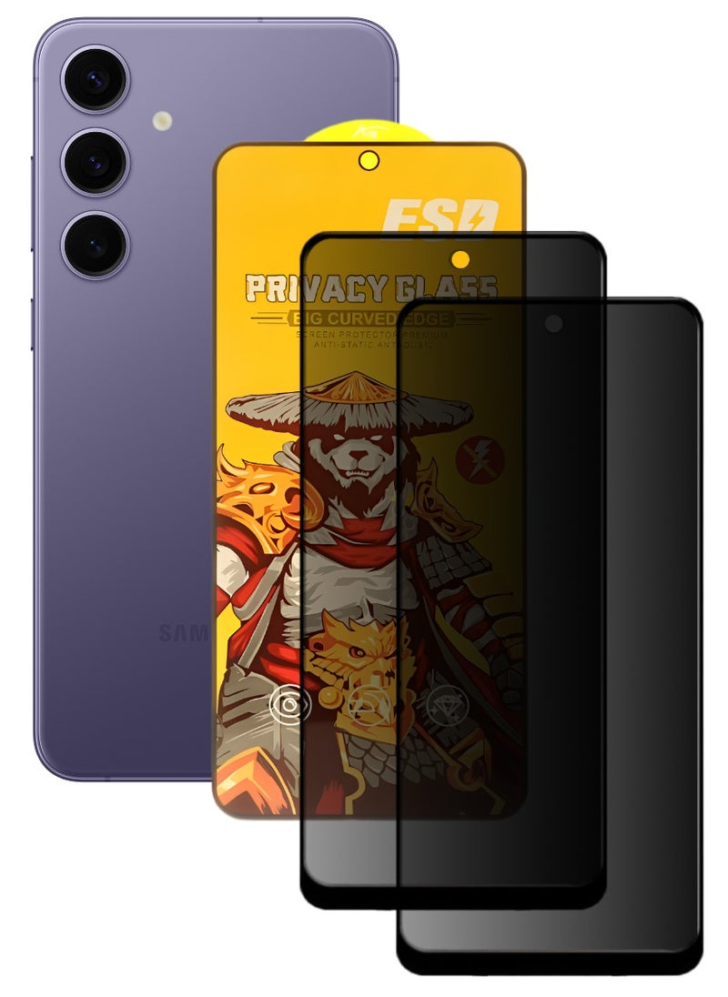 ESD 2 Pieces Tempered Dustproof Privacy Glass Screen Protector Compatible For Samsung Galaxy S24 Plus - Image 1