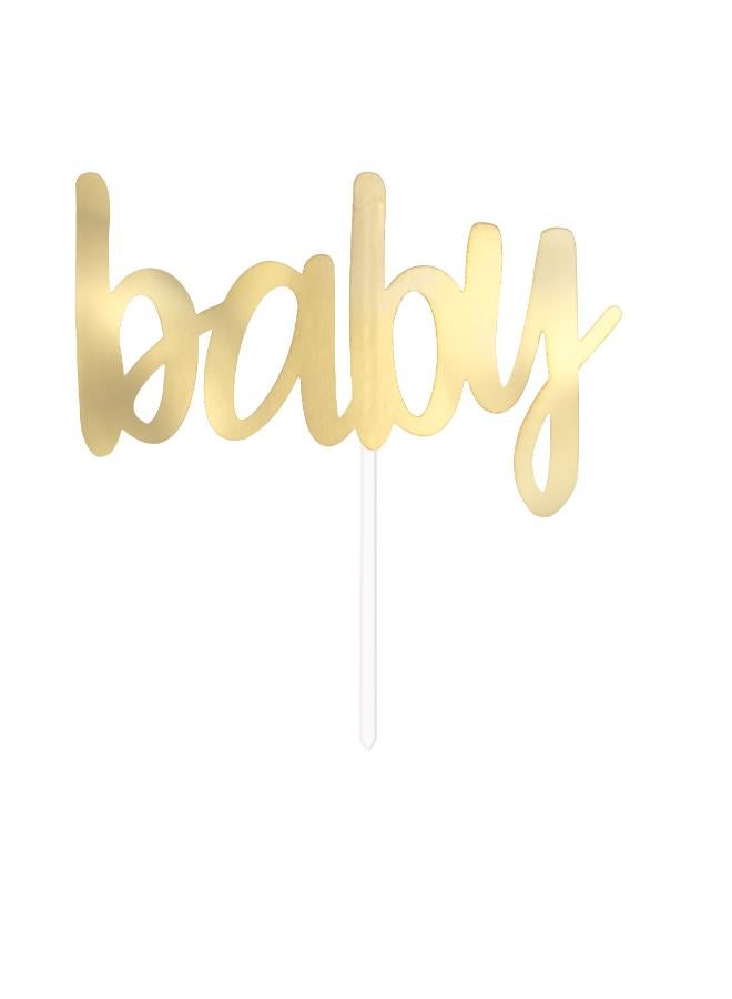 Unique Gold Baby Cake Topper 6"