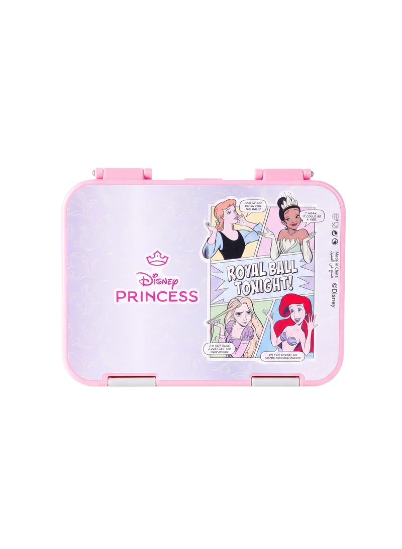 ديزني Disney Princess Regular Bento Lunch Box | Compartment Food Storage Box for Kids | Princess School Lunch Container