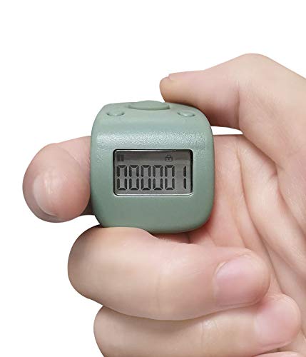 Arvakr Rechargeable Silent Finger Counter 6 Channels Digital Tasbih Tally Clicker with LED for Prayer Knitting Sports Gift Green - Image 1