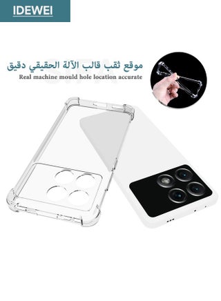 Xiaomi POCO X6 Pro Case, Designed for Xiaomi POCO X6 Pro 5G Case, Cover with Four Corner Anti-Fall Airbags, Slim Flexible TPU Rubber Soft Silicone Back Cover for Xiaomi POCO X6 Pro 5G (Clear) - view 3