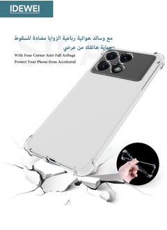 IDEWEI Xiaomi POCO X6 Pro Case, Designed for Xiaomi POCO X6 Pro 5G Case, Cover with Four Corner Anti-Fall Airbags, Slim Flexible TPU Rubber Soft Silicone Back Cover for Xiaomi POCO X6 Pro 5G (Clear)  - Image 2