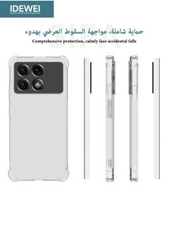 IDEWEI Xiaomi POCO X6 Pro Case, Designed for Xiaomi POCO X6 Pro 5G Case, Cover with Four Corner Anti-Fall Airbags, Slim Flexible TPU Rubber Soft Silicone Back Cover for Xiaomi POCO X6 Pro 5G (Clear)  - Image 4