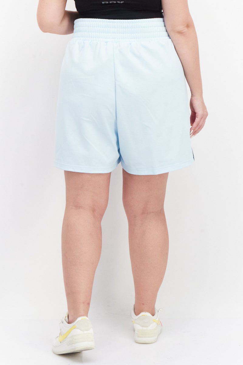 adidas Originals Women Plus Size Sportswear Fit Boxing Shorts, Sky Blue - Image 3