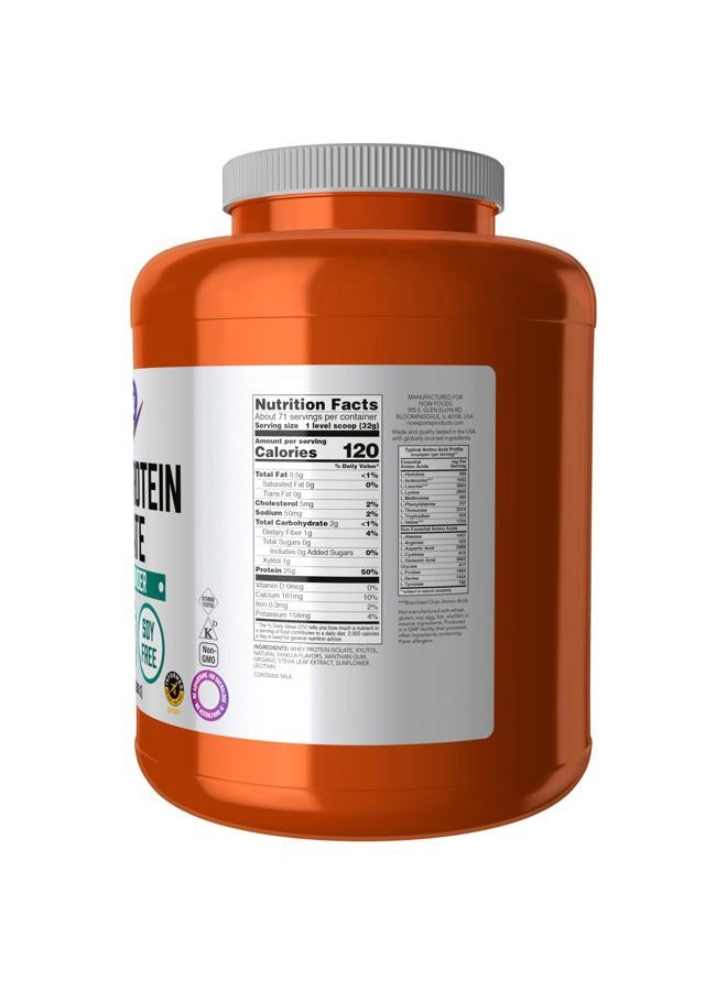 now Sports Nutrition, Whey Protein Isolate, 25 g With BCAAs, Creamy Vanilla Powder, 5-Pound - Image 2