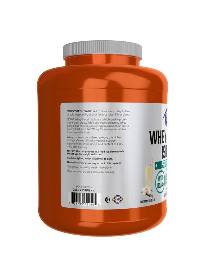 now Sports Nutrition, Whey Protein Isolate, 25 g With BCAAs, Creamy Vanilla Powder, 5-Pound - Image 3