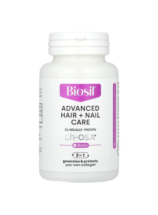 BIOSIL Biosil, Advanced Hair + Nail Care + Biotin, 30 Original Capsules - Image 3