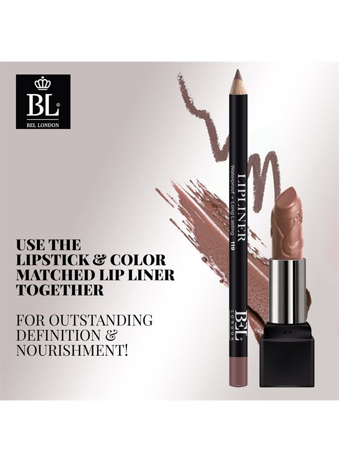 BL Color Matched Lip Liner & Lipstick Set (Nude) - Full-Coverage Argan Long Lasting Lipstick and Lip Liner Set With Natural Oils for Nourishment, Hydration, & Protection - Chemical-Free - Image 4
