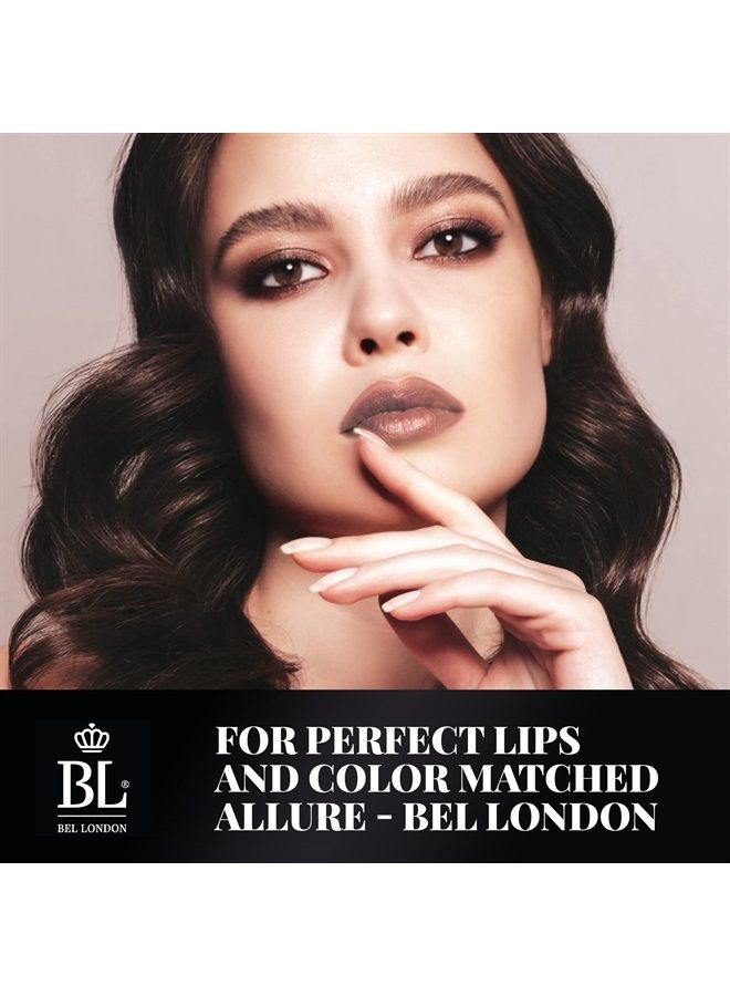 BL Color Matched Lip Liner & Lipstick Set (Nude) - Full-Coverage Argan Long Lasting Lipstick and Lip Liner Set With Natural Oils for Nourishment, Hydration, & Protection - Chemical-Free - Image 3