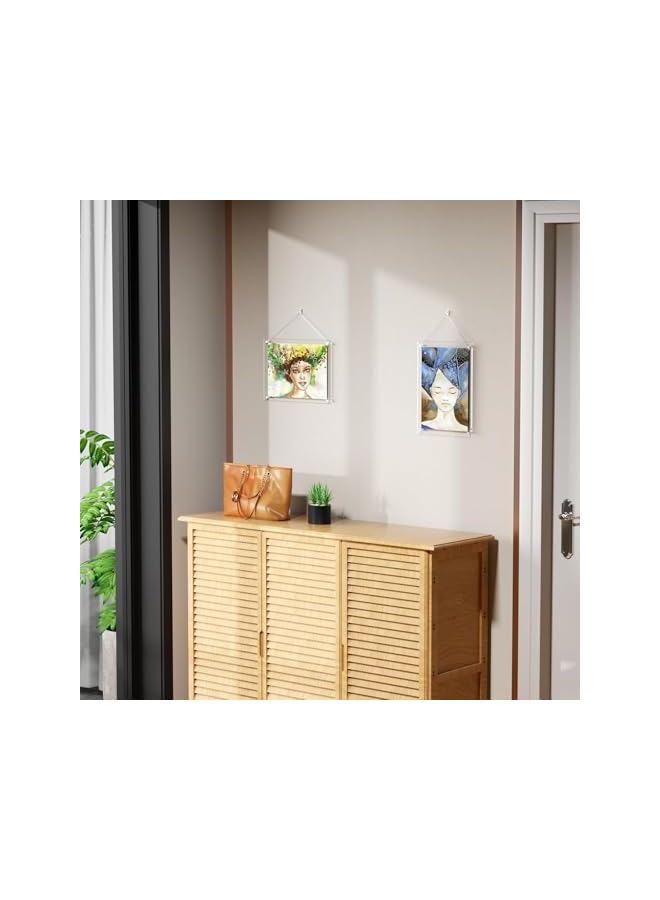 The Bros إطار صورة، 8.5 × 11 إطار صورة عائم، إطار بلاستيك شفاف لتعليق الشهادات على الحائط أو إطار صورة أو مستند (حجم A4) - Image 5