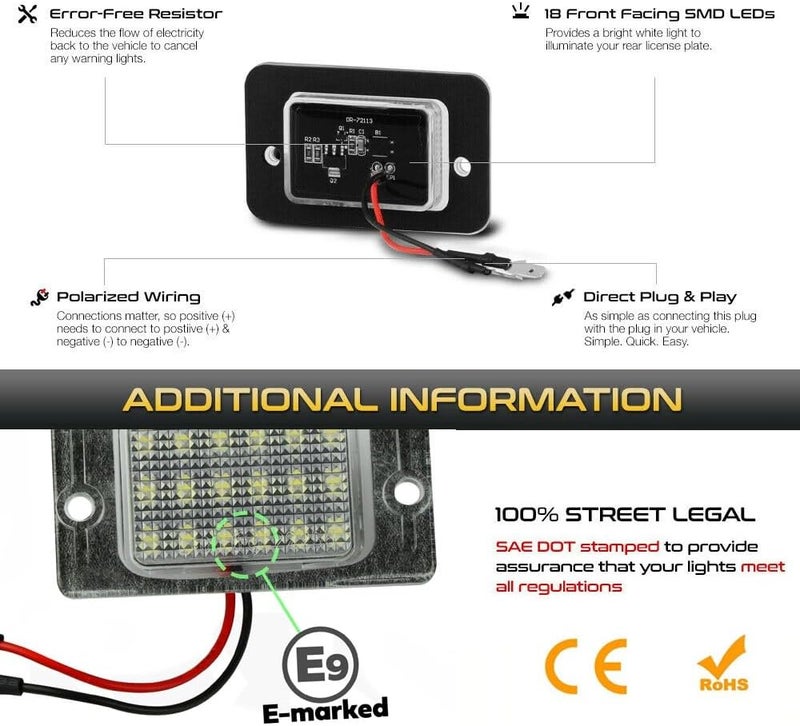 Vuzmode LED License Plate Light for Land Rover - Image 5
