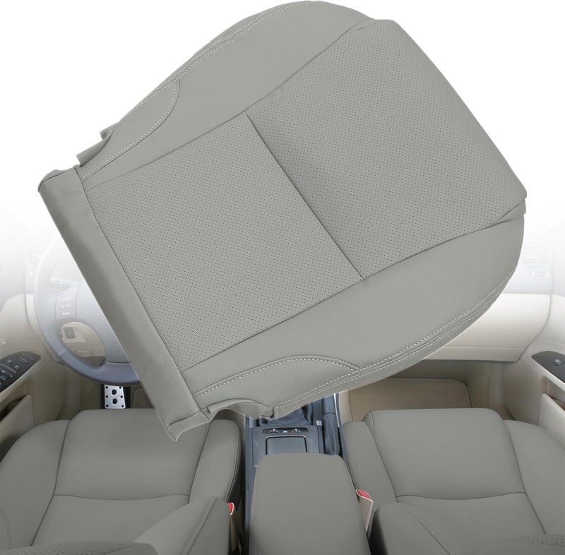NLQR Front Driver Side Bottom Replacement Seat Cover - Light Gray Microfiber Leather for Lexus IS350 (2006-2013) - Image 4