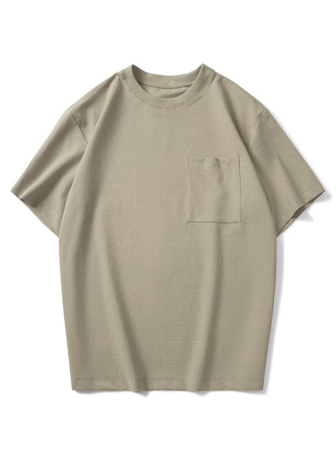 Markless Lai Sai'er Breathable T-shirt For Men, Summer New Style Soft T Loose Round Neck Casual Short Sleeve 5644 Khaki 2XL - Image 3