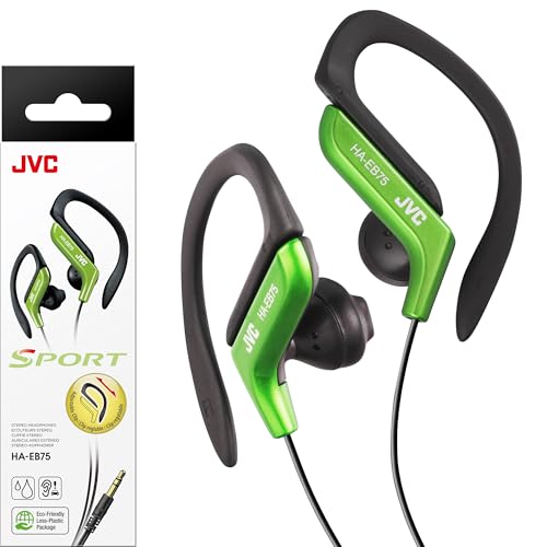 JVC HAEB75G Sports Clip Headphone, Green Small - Image 1