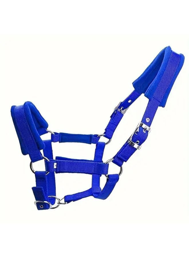 لجام الحصان الأسود الناعم بقفص معدني ومشبك معدني، معدات الفروسية، المقاس XS - Image 5