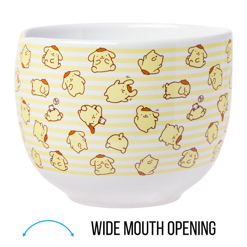 Silver Buffalo Silver Buffalo Sanrio Hello Kitty and Friends Pompompurin Pattern Ceramic Ramen Noodle Rice Bowl with Chopsticks  Microwave Safe  20 Ounces  - Image 3
