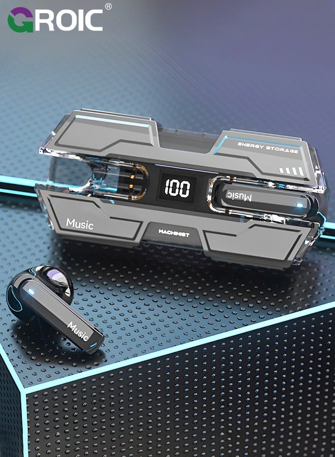 GROIC Ear buds Wireless Bluetooth Earbuds 5.3 Headphones Deep Bass Earphones in-Ear Earbud with LED Power Display Sport Headset - Image 1