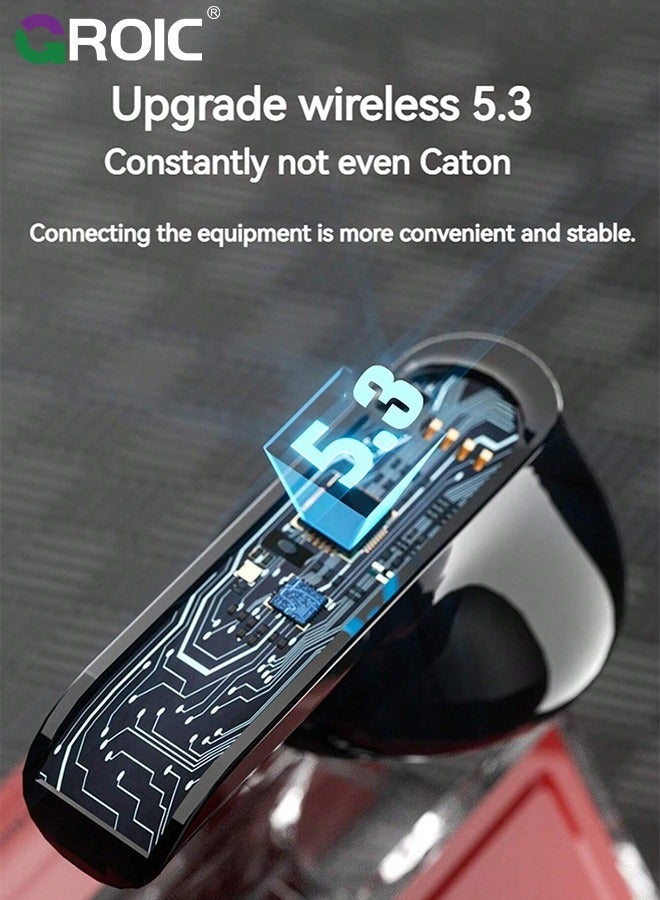 GROIC Ear buds Wireless Bluetooth Earbuds 5.3 Headphones Deep Bass Earphones in-Ear Earbud with LED Power Display Sport Headset - Image 3