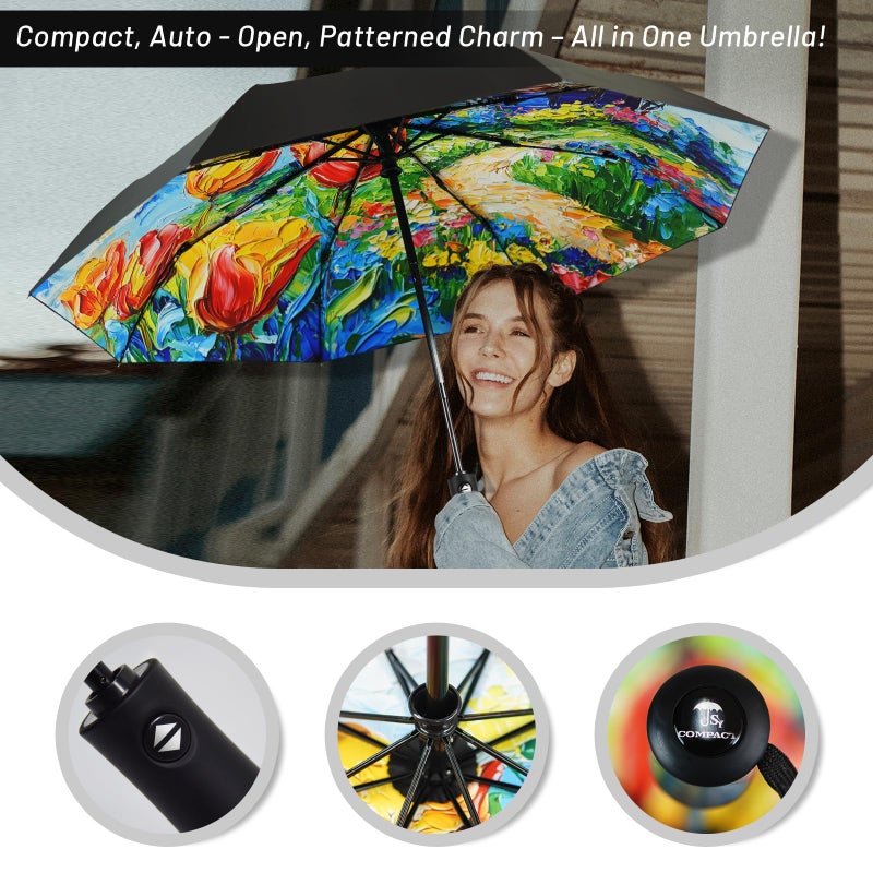 SY COMPACT Travel Umbrella Windproof Automatic Umbrellas Small Compact UV Sun Protection Factory Outlet Umbrella - Image 3