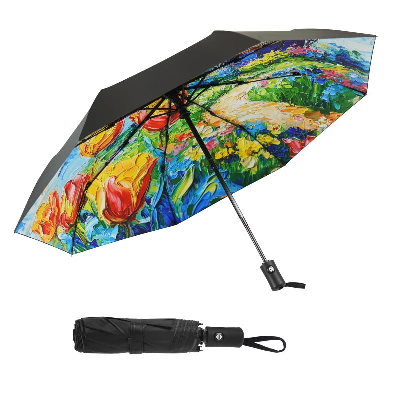 SY COMPACT Travel Umbrella Windproof Automatic Umbrellas Small Compact UV Sun Protection Factory Outlet Umbrella - Image 1