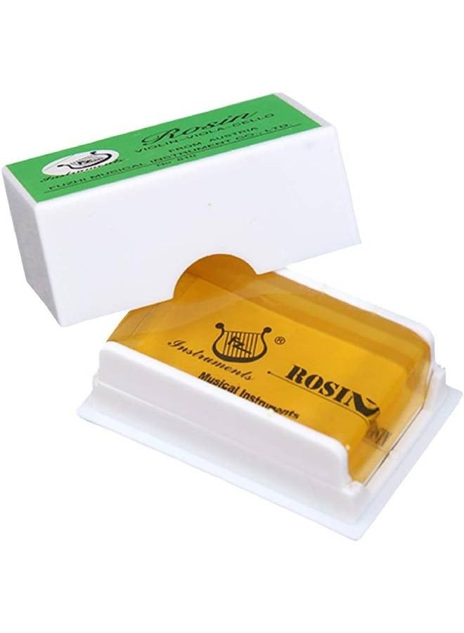 Rosin Natural for Violin Cello Viola Rosin Light Low Dust for Bows String Music Instrument Accessory Yellow with Case 3 Pack - Image 2