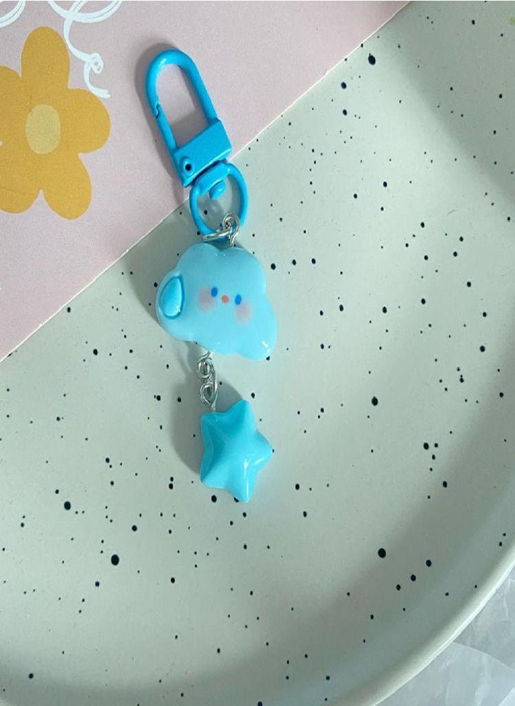 Eckek - Cloud Star Cloud Pentagram Pendant Resin Cloud Star Key Chain  Car Hanging - Image 1