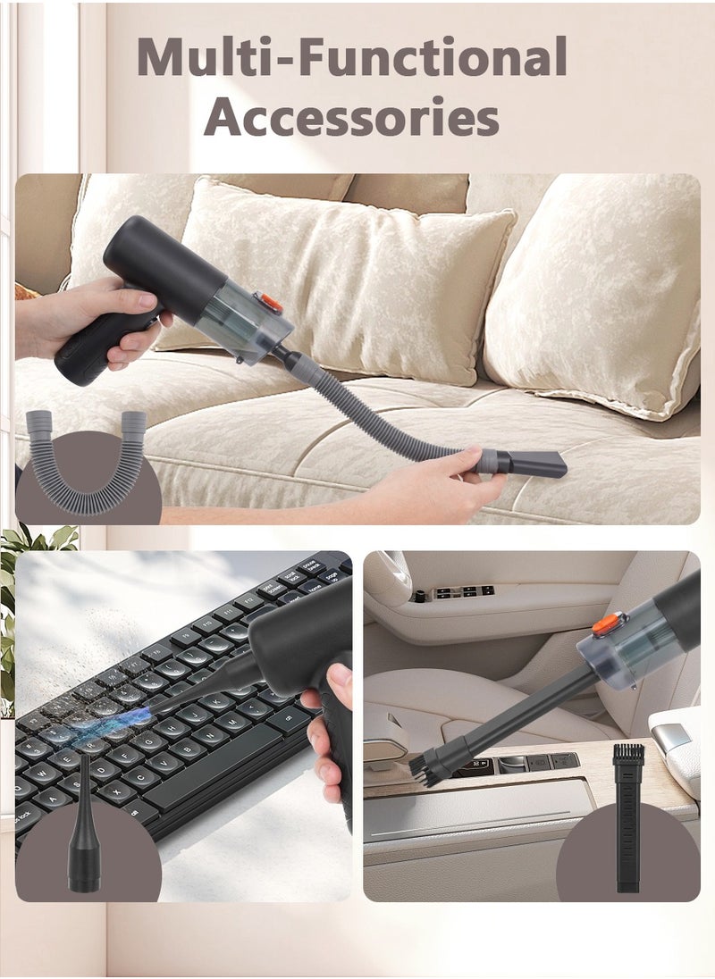 Luttec Handheld car vacuum cleaner, 4-in-1 vacuum cleaner 7500Pa air dust collector, high power 70W,  suitable for cars, homes, offices, pets  - Image 3