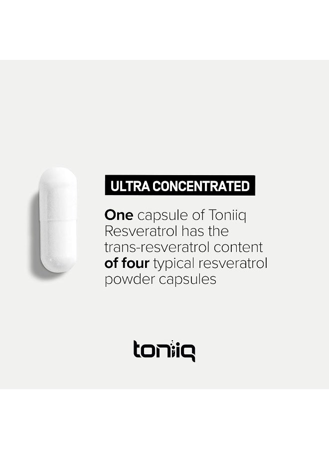 Toniiq تونياك ترانس ريسفيراترول 1000 ملغ - 98% نقي، عالي النقاء ومتوافر حيوياً - مستخلص جذور البوليجونوم - 60 كبسولة - Image 5