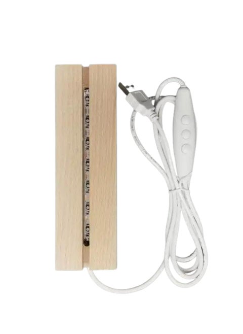 SNOOGG 14 Inch Wood LED Base Crystal Display Wood Rectangle Light Base Stand 16 Light Modes with Remote Control for 3D Crystal Glasses Resin Art Glasses and Bottles Pack of 3