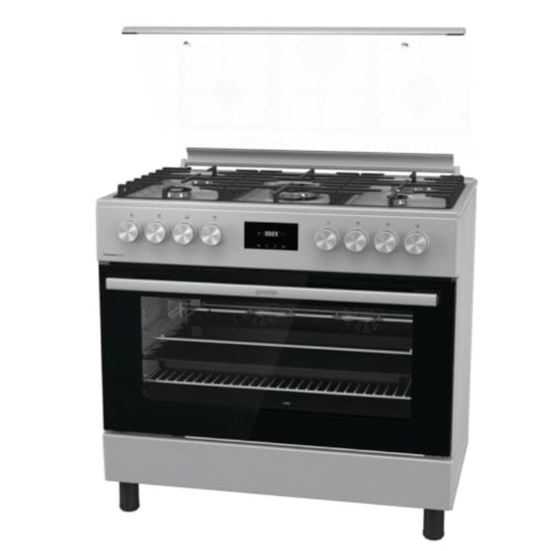 90 cm Freestanding Gas Cooker Stainless Steel, Black, Powerful 5-Burner Stove with Triple Ring Burner, 105L Fan-Assisted Oven, Catalytic Self-Cleaning - Image 2