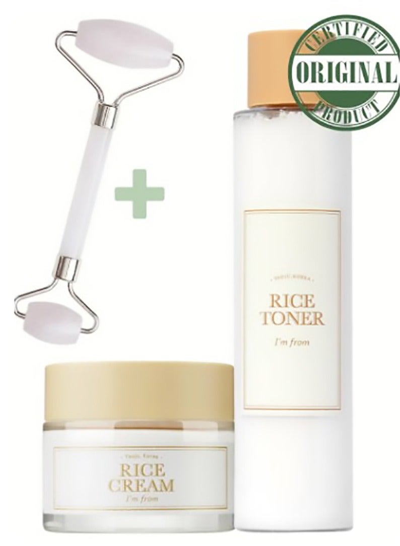 آي أم فروم مجموعة أساسيات الأرز المغذية - تتضمن تونر وكريم ترطيب الوجه - روتين كامل للعناية بالبشرة لبشرة مغذية ورطبة - Image 1